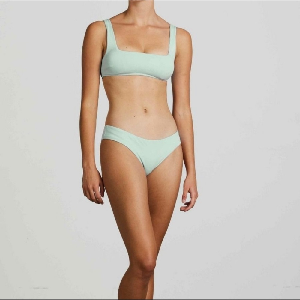 Bondi Born Neon Green Yellow Bikini Set, US 6